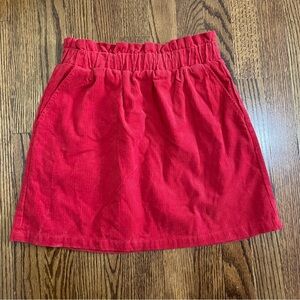 Copper Key Juniors Red Corduroy Skirt Holiday Festive Christmas Size Small, NWOT